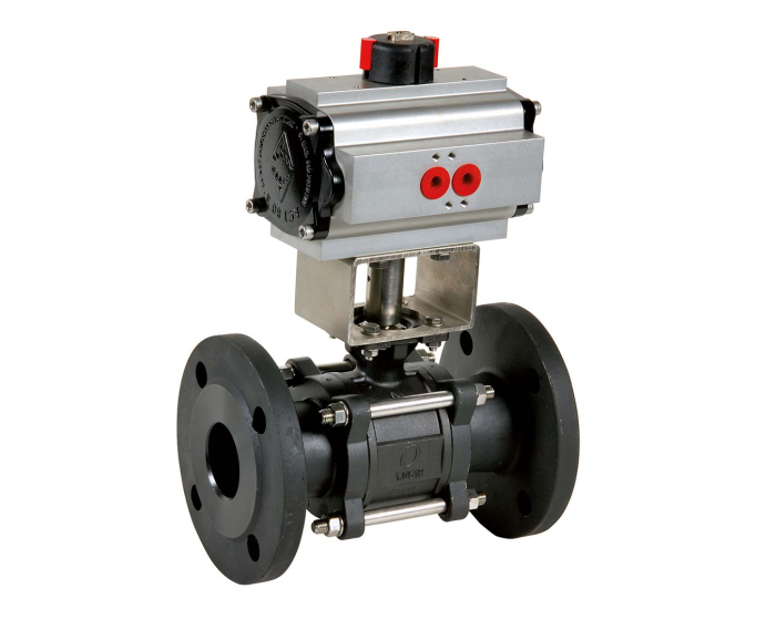 Carbon steel ball valve 765XS + ADA/ASR pneumatic actuator